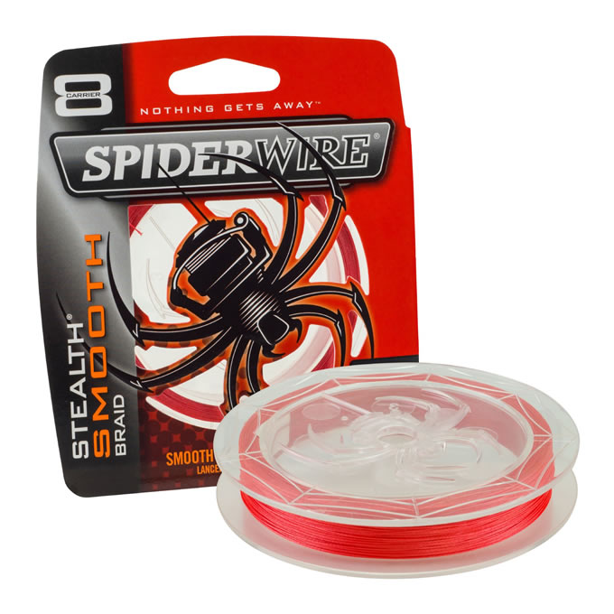 Spiderwire Stealth Smooth 8 Braid - Red, Fishing Braids